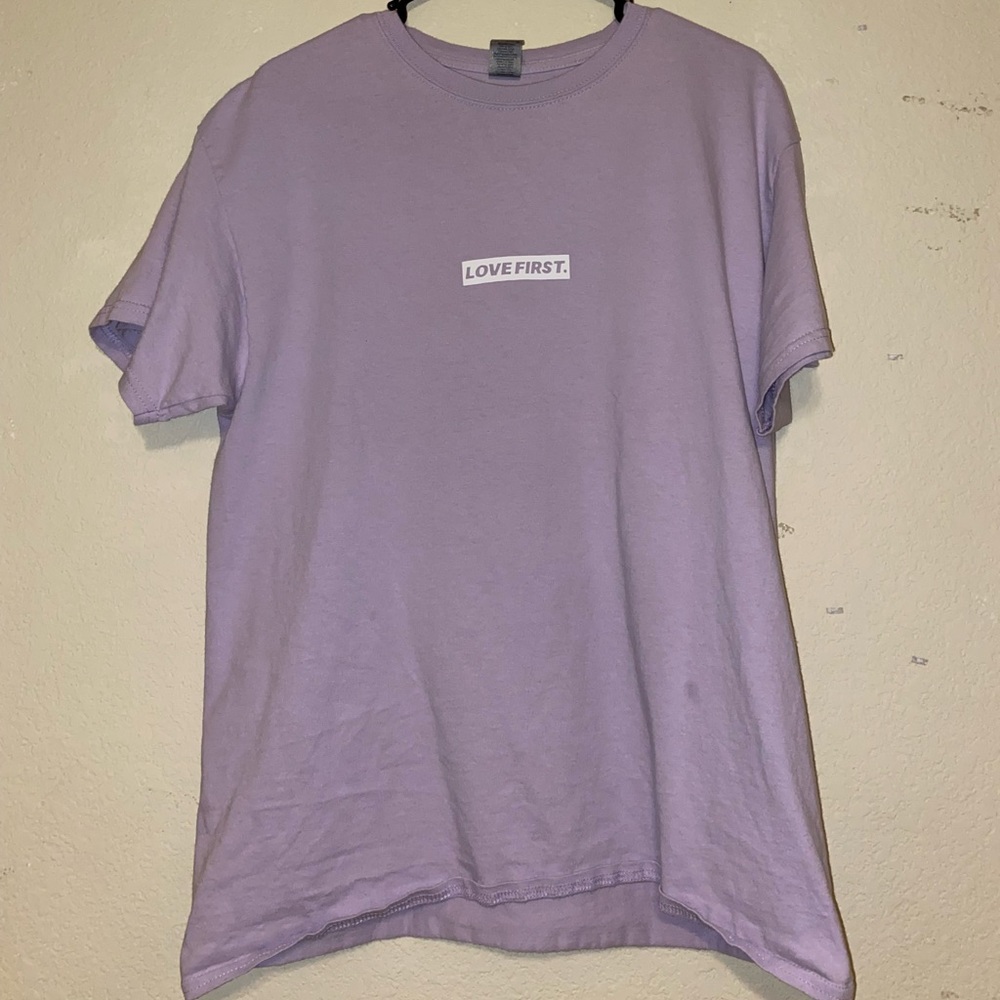 light purple love first tee